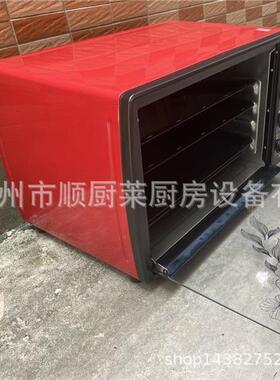 商用红色电功烤箱焙0159L烘烤7箱50L多能三层烤箱烤炉焗炉烤蛋糕