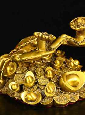 黄铜螃蟹摆件 铜如意螃蟹 富甲一方家居装饰创意礼品工艺品