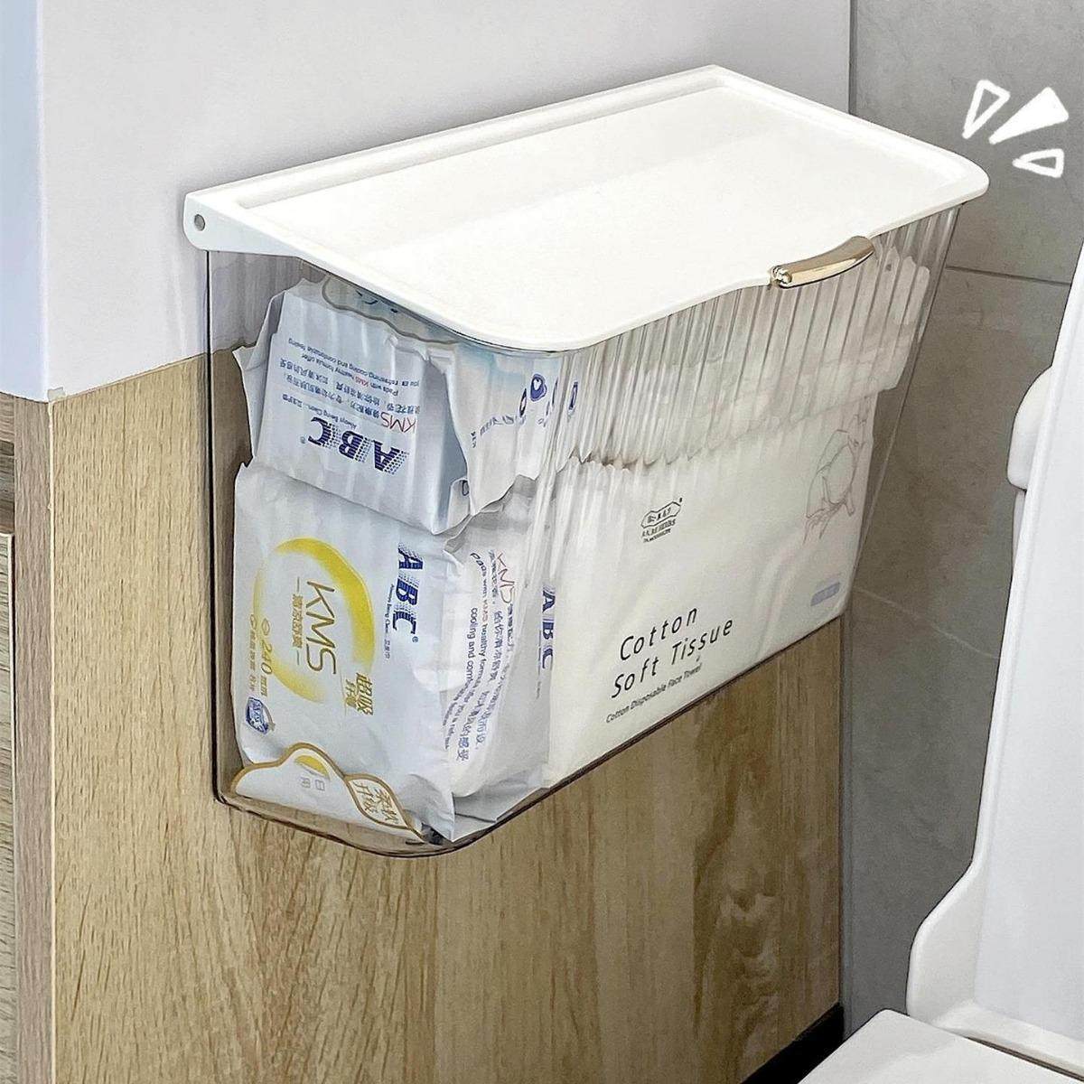 卫生巾收纳箱厕所纸巾姨妈巾整理盒浴室免打孔壁挂式卫生间置物架,淘宝优惠券,粉丝福利购,淘宝优惠卷