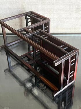 大红酸枝博古架实木小置物架茶具展示架交趾黄檀中式榫卯多宝阁