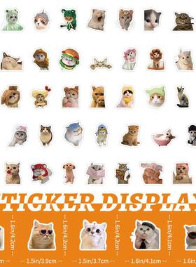 100Pcs Kawaii Cat Stickers Aesthetic Stationary Cute Sticker
