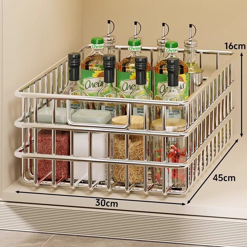 厨房抽拉式置物架下水槽柜内分层拉篮橱柜抽屉碗碟调料果蔬收纳筐,淘宝优惠券,粉丝福利购,淘宝优惠卷