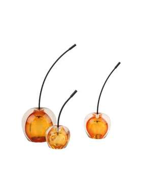 欧式创意琉璃小樱桃水果桌面摆件客厅卧室玄关电视柜软装家居饰品