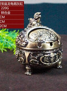 狮子王烟灰缸金属彩绘装饰摆件