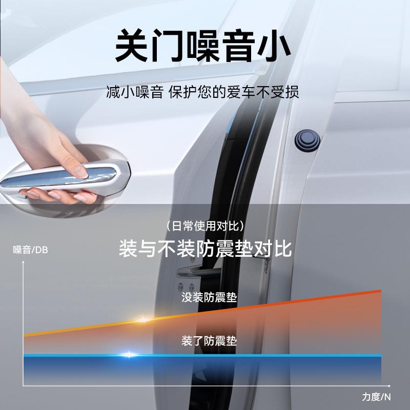 车门减震缓冲垫片汽车关门保护静音隔音加厚防撞胶贴车用防震垫 - 图2
