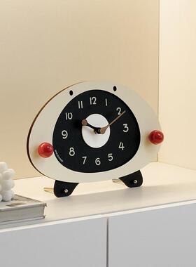wozoom屋准客厅玄关桌面摆件电视柜台式时钟家居装饰品钟表摆放式