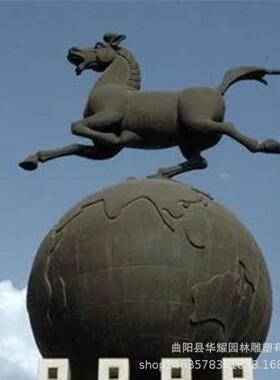 大型铸铜马踏飞燕雕塑纯铜马雕塑铸铜飞奔马广场园林景区摆件