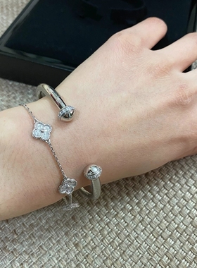 99新伯爵时来运转白金滚珠钻石手镯正品二手G36PV300先尺码咨询