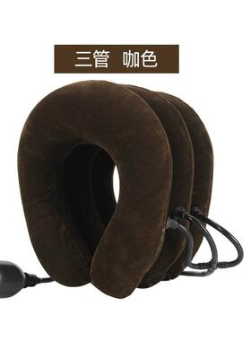 高档可携式充气护颈枕型颈椎牵矫正伸器u家用手动按引摩器拉理疗