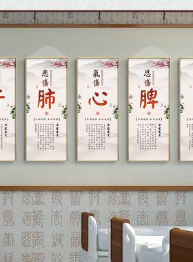 中医馆养生文化背景墙挂画望闻问切医馆诊所壁画美容院医院装饰画