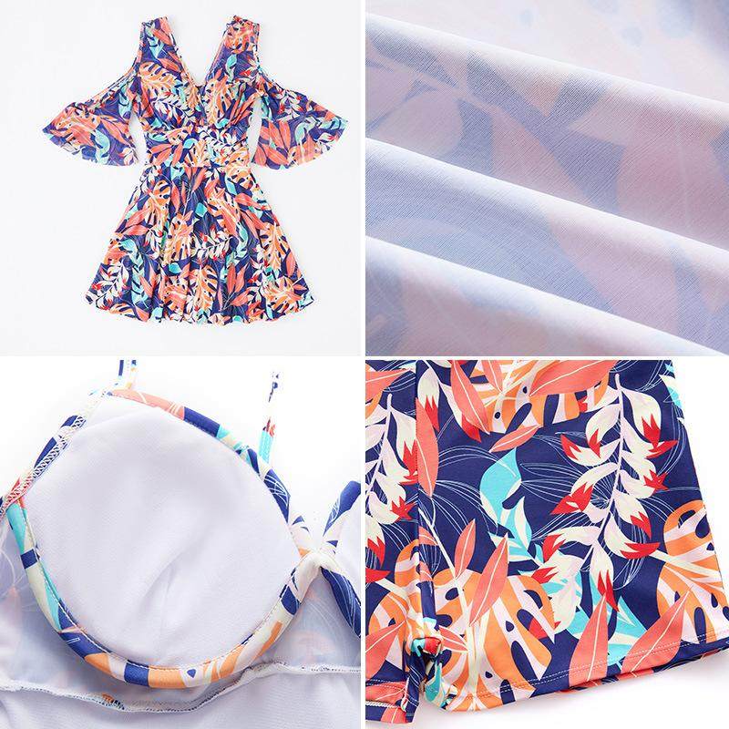 泳衣女款2024年新款爆款微胖女孩遮肚子显瘦连体中年妈妈保守泳装,淘宝优惠券,粉丝福利购,淘宝优惠卷