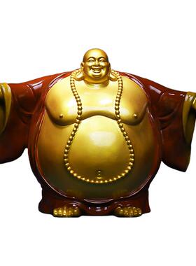 正品笑佛世界大饰肚弥勒铜饰家居装客厅入口办室佛敬公拜搬入新家