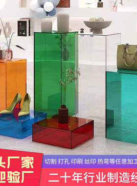 亚克鞋 用架列陈列力陈力展示台方形亚克立体包新款服装店加厚