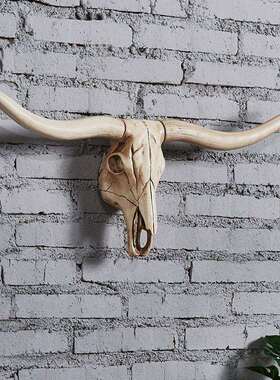 墙饰意挂饰壁饰羊骨摆件挂件壁挂复古欧AMT式创动头墙物壁饰品羊