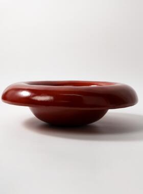 客意创意简约中古果盘法式品枣红果盘原型样D190板式房厅茶几装饰