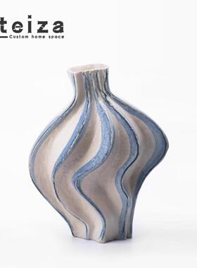Oteiza现代简约手绘水墨艺术陶瓷花瓶摆设酒店民宿样板间花器摆件