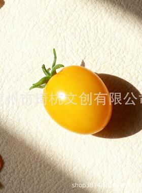 创意精品仿真水果冰箱贴圣女果柠檬石榴枇杷蛇皮果迷你水果装饰品
