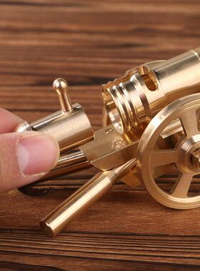 新款铜大炮摆件模家型迷你意大利炮1居摆电视柜黄玄关中式铜件