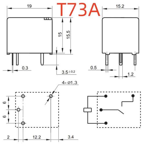 全新原装 4脚 10A 继电器 HRA-S-12DA/24DA/5DAT/5DA/9DA T73A - 图0