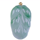 Burmese natural jade genuine 18k gold buckle ice seed floating green flower flashing golden branch jade leaf jade pendant 11.02g