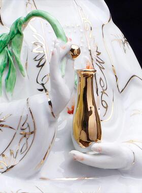 吉祥佛阁陶瓷观音菩萨佛像摆件送子南海观世音佛像居家工艺品瓷器