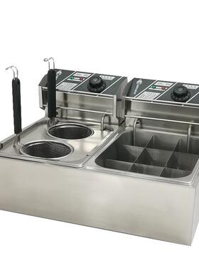 摆摊941油炸锅1商用炸炉关面东煮机2合薯条油炸机麻辣烫电设备煮