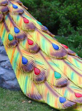 户外花园摆件玻璃钢仿真孔雀雕塑园林动物景观幼儿园小区庭院装饰