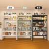 Gray green perforated board kitchen storage rack dining cabinet against the wall one-piece floor-standing multi-layer microwave oven storage shelf