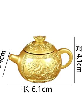 工艺品小商品黄铜茶壶装饰摆件