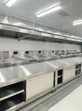 不锈钢商用工作台厨房储物柜趟门千秋门单双通荷台耐用商用
