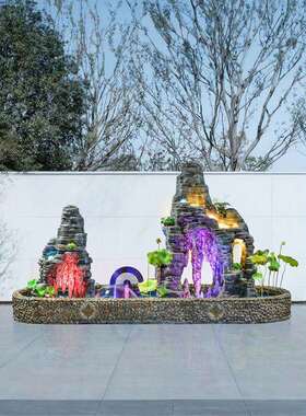 户外大型钟乳石假山流水摆件庭院别墅喷泉鱼池太湖石落地室外造景