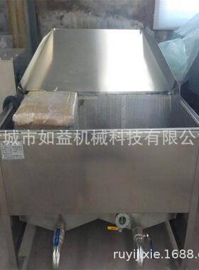 网红猪肉干油炸机 牛肉条油炸锅 肉制品油炸流水线如益食品机械