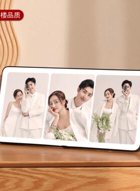 婚纱照修图做成相框定制打印宝宝相片水晶摆台加制作婚纱照相框