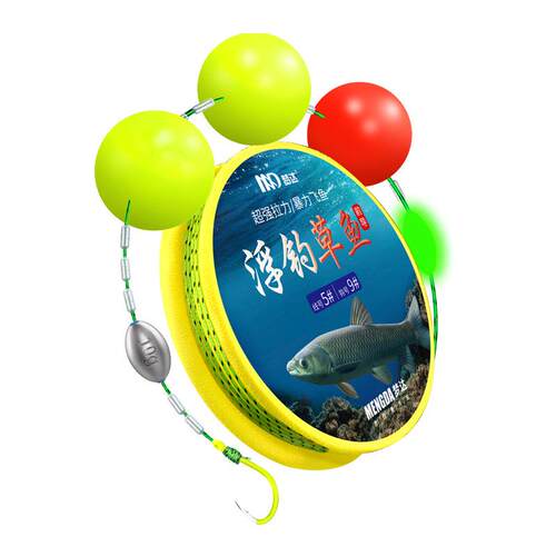 洛阳球球路亚钓组浮钓草鱼线组套装成品滑漂浮钓线组大力马线大物 - 图0