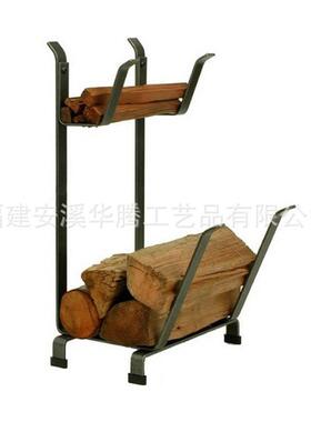 欧式铁艺壁炉木柴架壁炉装饰摆设架火炉配件柴火架