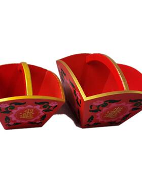 道用品彩绘拜斗 日进斗金 升斗 红色提手斗 米斗 佛令旗斗