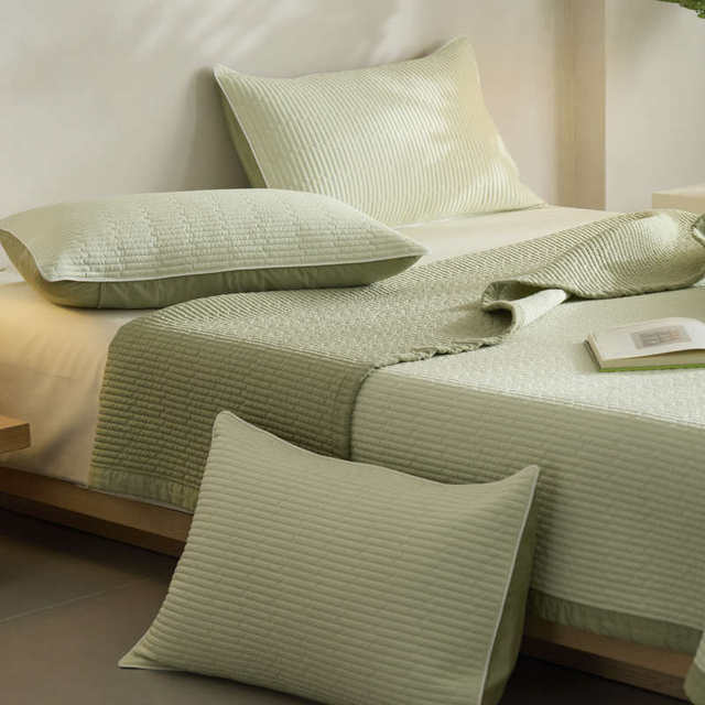 Customized Class A solid color Laisele Tennis bed cover three-piece quilted cotton sheet cool tatami mat
