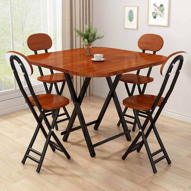 家用可折叠桌家用餐桌简易桌子4-10人大桌子正方形吃饭桌子加大桌 - 图2