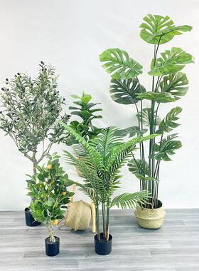 北欧人造绿色植物装饰大型假树
