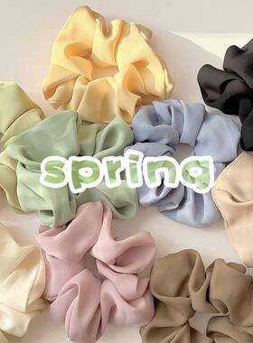 3/5/Pcs Silk Scrunchies Print Leopard Scrunchie Set Elastic
