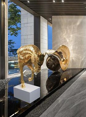 落地艺术客厅装饰别墅酒店大堂摆件雕塑马头抽象壁挂式创意雕塑