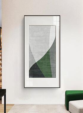 墨绿色极简客厅装饰画几何抽象沙发背景墙装饰画简约艺术玄关挂画