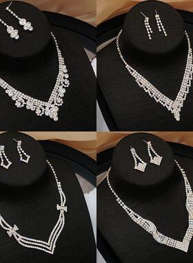 Necklace Earrings for Women Wedding Jewelry Gift项链耳环套装