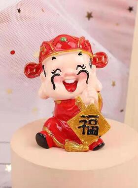 稀奇古怪的小摆件高级感小众小摆件五福财神爷办公室店铺装饰品招