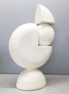 极简黑白抽象艺术几何体家居饰品摆件样板间售楼处桌面装修工艺品