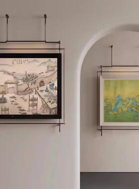 客厅装饰画入户玄关铁艺吊杆画中国风立体装置画酒店餐厅挂画