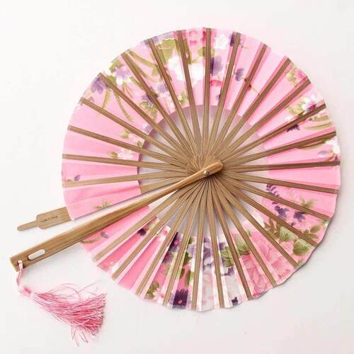 1PC Windmill Fan Female Gift Fan Japanese Round Fan Portable - 图3