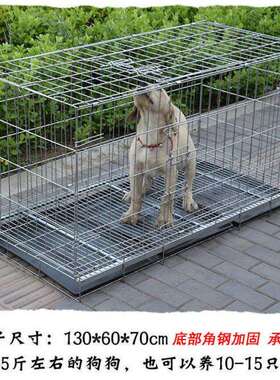 狗笼子泰迪小型犬狗笼子中大型犬带厕所鸡笼子家用折叠兔鸽猫笼子