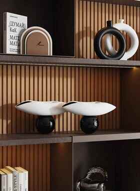 轻奢营销中心售楼处酒店大堂壁龛高级感软装饰品现代客厅别墅摆件