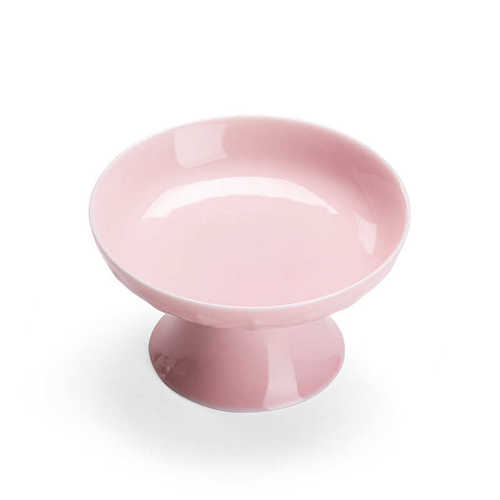 九匠风 湖田窑彷古高足壶承 手工雕刻莲瓣纹茶点盘功夫茶具托盘 - 图1